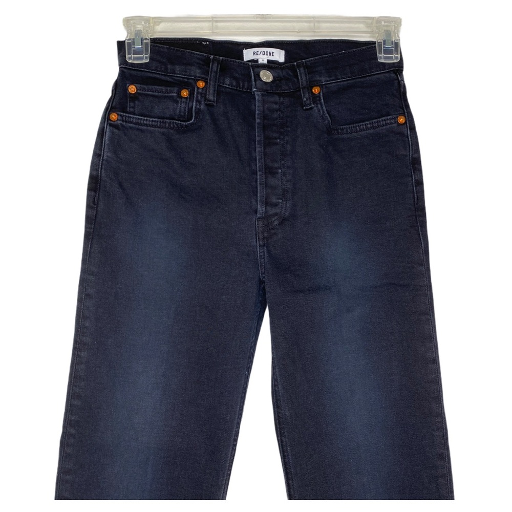 Re/Done Originals High Rise Stovepipe Black Straight Leg Jeans NWT - Picture 6 of 16